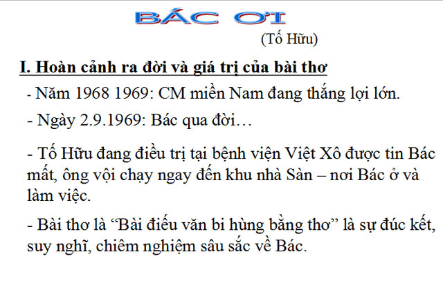 Bài giảng Bác ơi 