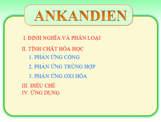  Ankađien Hóa Học 11