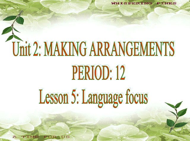 Bài giảng Tiếng Anh 8 