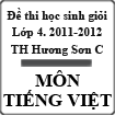 Đề thi học sinh giỏi lớp 4 môn Tiếng Việt năm học 2011-2012 trường Tiểu học Hương Sơn C, Hà Nội