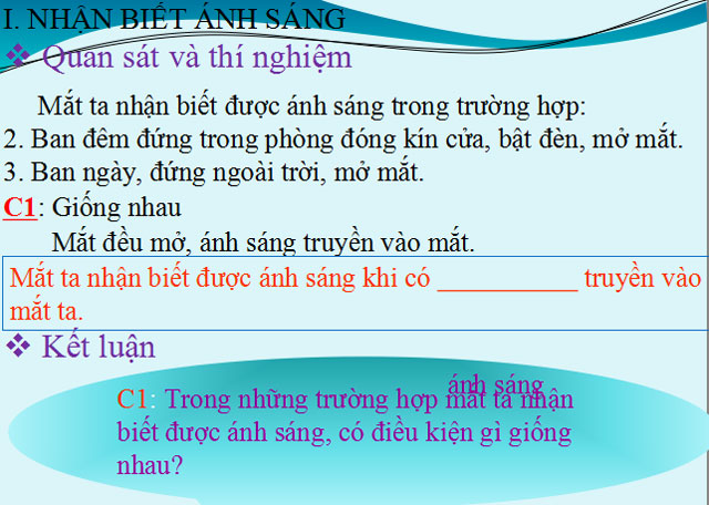 Bài giảng Vật lý 7