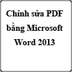 Cách chỉnh sửa File PDF trên Word