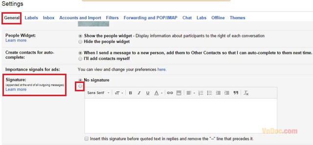 Hướng dẫn cách tạo chữ ký trong Gmail Tạo chữ ký trong Gmail