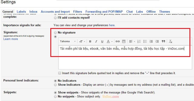 Hướng dẫn cách tạo chữ ký trong Gmail Cách tạo chữ ký trong Gmail