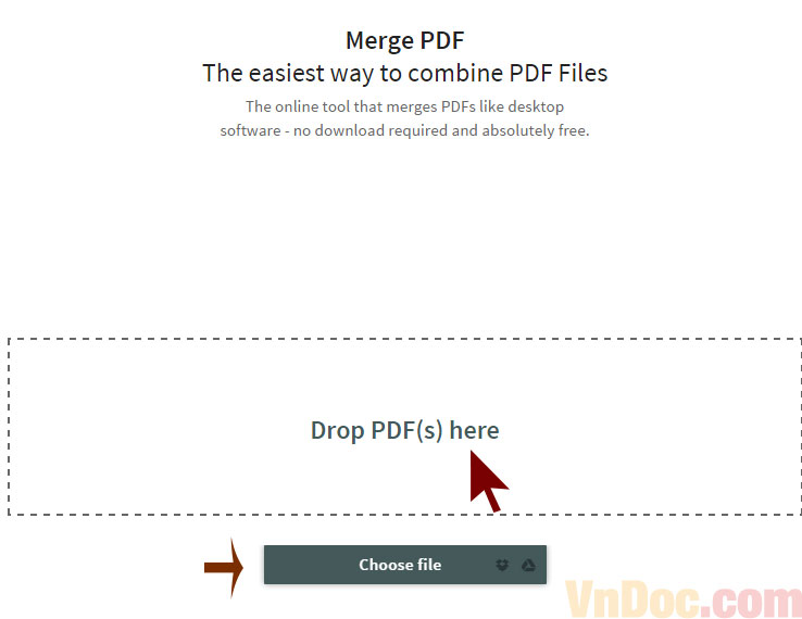 ghép file pdf online