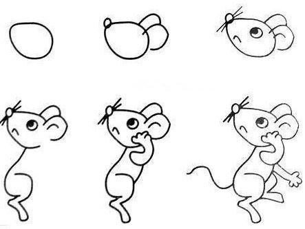 Cách vẽ con chuột nhắt đơn giản 