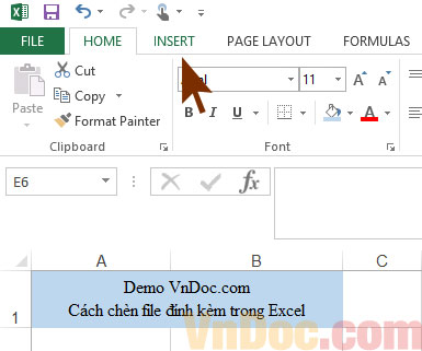 Hướng dẫn cách đính kèm file trong Excel Cách đính kèm file trong Excel
