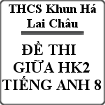 Đề thi giữa học kỳ 2 môn tiếng Anh lớp 8 trường PTDTBT THCS Khun Há, Lai Châu