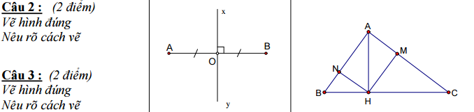 Đáp án môn toán hình lớp 7