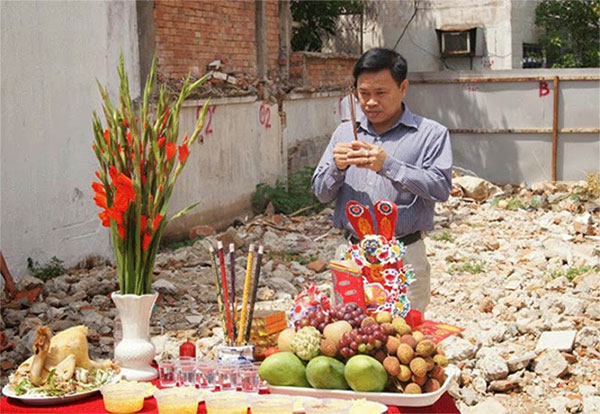Các bước tiến hành lẽ động thổ