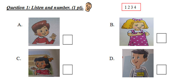 Đề kiểm tra giữa học kỳ 1 môn tiếng Anh lớp 3 có đáp án Đề thi tiếng Anh có đáp án