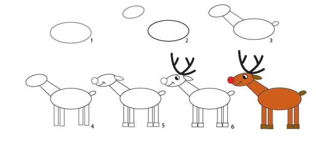 Dạy bé vẽ ông già Noel và chú tuần lộc dễ thương