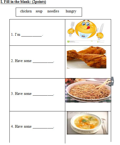 Đề thi học kỳ 1 môn tiếng Anh lớp 2 có đáp án