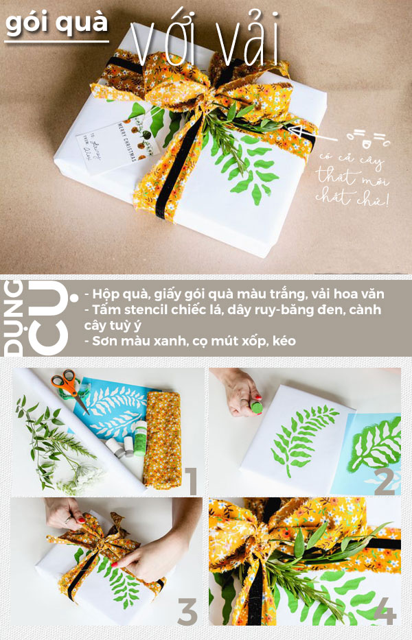 3 cách gói quà Giáng sinh đẹp bất ngờ