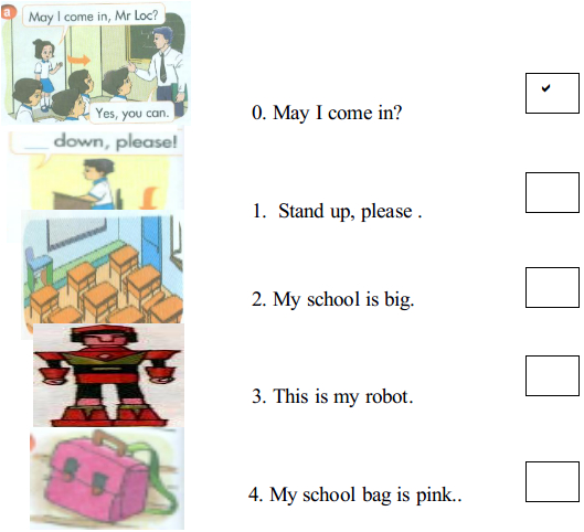 Đề thi hết học kì 1 môn Tiếng Anh lớp 3