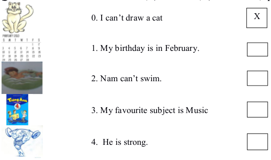 Đề kiểm tra hết học kì 1 môn Tiếng Anh lớp 4 có đáp án