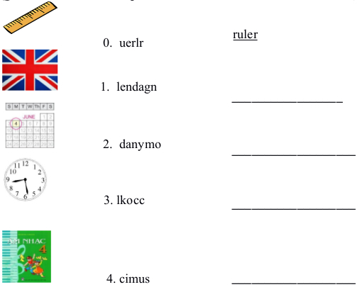 Đề kiểm tra hết học kì 1 môn Tiếng Anh lớp 4 có đáp án