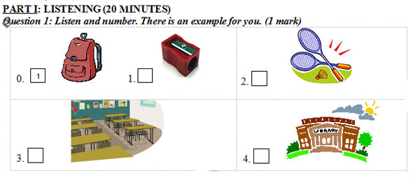 Đề kiểm tra học kỳ 1 môn tiếng Anh lớp 3 MỚI NHẤT có đáp án