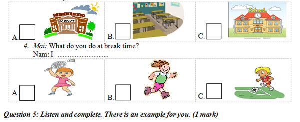 Đề kiểm tra học kỳ 1 môn tiếng Anh lớp 3 MỚI NHẤT có đáp án