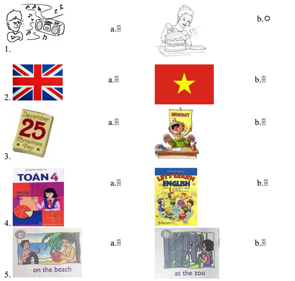 Đề kiểm tra học kỳ 1 môn tiếng Anh lớp 4 có đáp án   