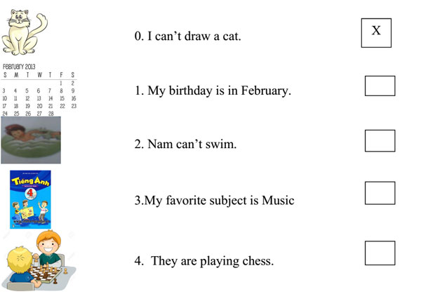 Đề kiểm tra học kỳ 1 môn tiếng Anh lớp 4 có đáp án   