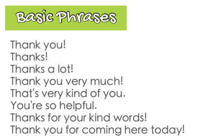 Cách nói lời cảm ơn trong tiếng Anh   