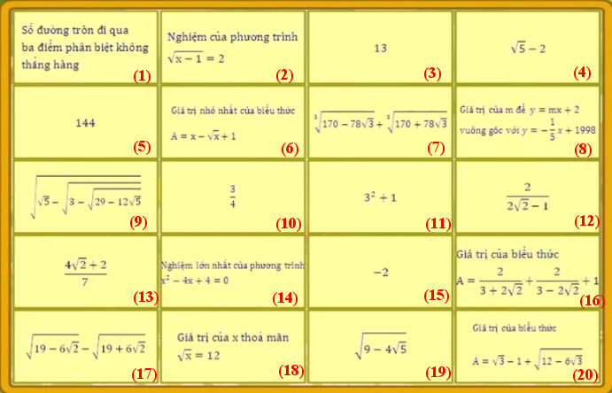 Đề thi violympic toán lớp 9 vòng 9 Đề thi violympic toán lớp 9 vòng 9