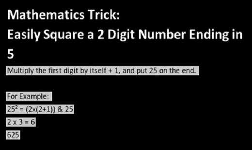 Một số cách tính nhẩm nhanh và chính xác