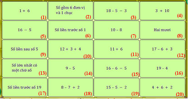 Đề thi Violympic toán lớp 1 vòng 15
