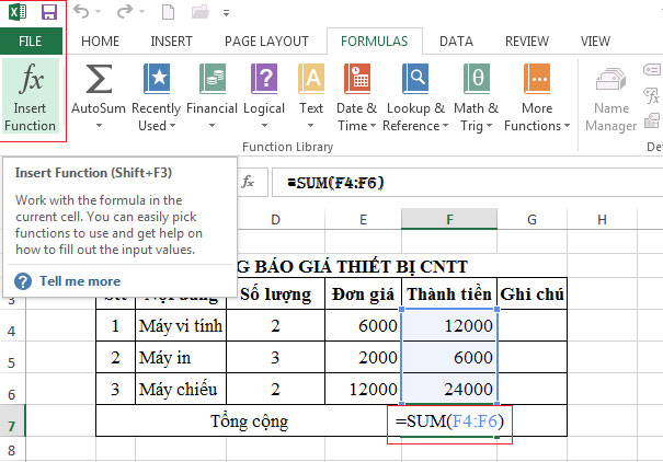 Sử dụng hàm trong Excel Học MS Excel 2013 bài 6: Tính toán trên Excel