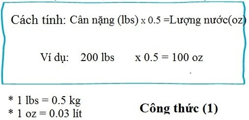 Cách tính toán chuẩn xác lượng nước cần uống mỗi ngày theo cân nặng