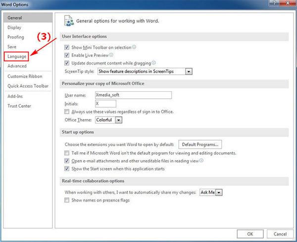 Chọn language để cài đặt ngôn ngữ Cách cài đặt tiếng Việt cho Office 2016