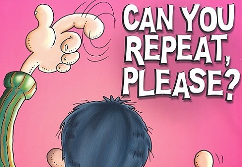 Đề nghị ai đó nhắc lại lời vừa nói bằng tiếng Anh