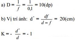 Đề thi học kì 2 môn Vật lý lớp 11