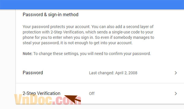 Cách tạo bảo mật 2 lớp cho Gmail
