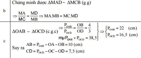 Đáp án đề thi học kì 2 môn Toán lớp 8