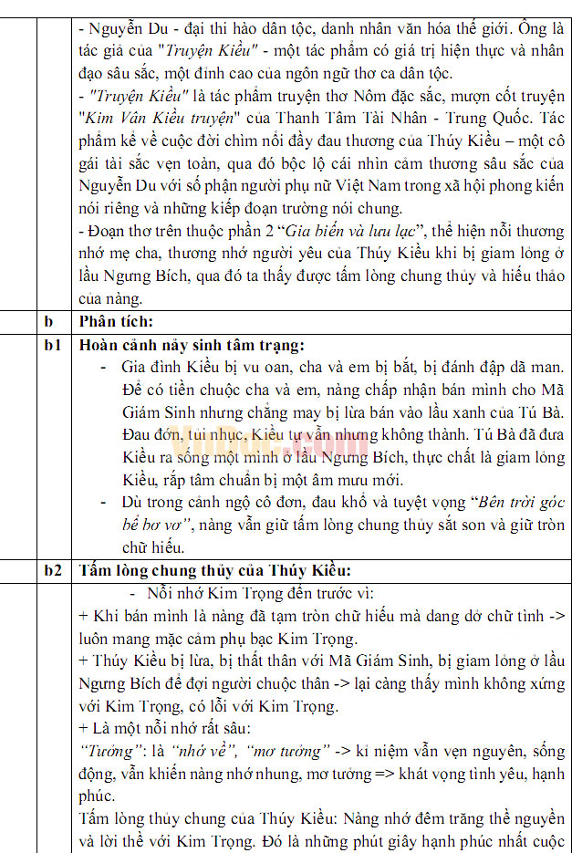 Đáp án đề thi vào lớp 10 môn Ngữ văn