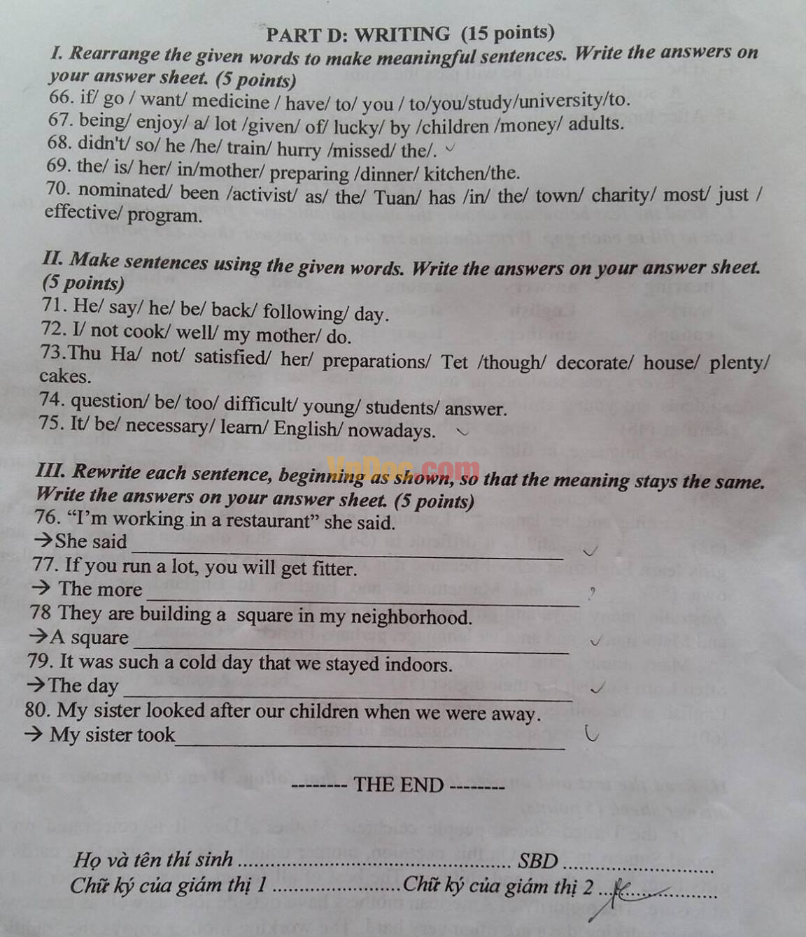 Đề thi vào lớp 10 trường thpt chuyên lam sơn