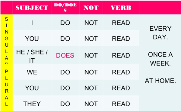 Cách chia động từ trong thì hiện tại đơn 