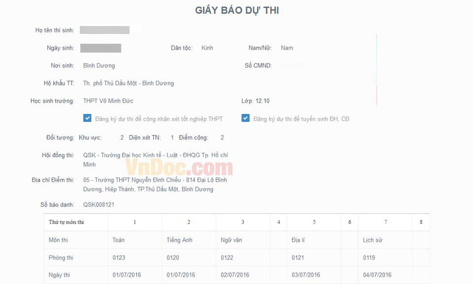 Hướng dẫn tra cứu số báo danh, phòng thi THPT Quốc gia 2016