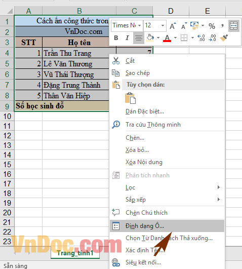 Cach ẩn Cong Thức Trong Excel Hướng Dẫn Cach Khoa Cong Thức Trong Excel Vndoc Com
