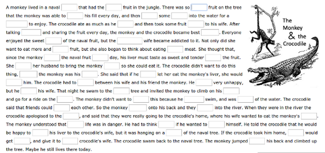 Luyện đọc Tiếng Anh Luyện đọc Tiếng Anh: The Monkey and the Crocodile