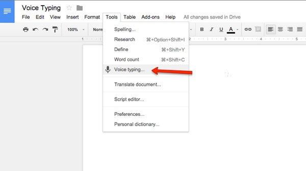 Hướng dẫn soạn văn bản bằng giọng nói trên Google Docs