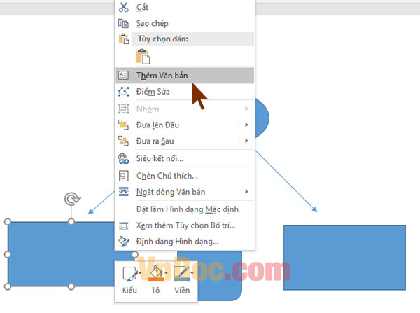 Chèn text trong sơ đồ tư duy Hướng dẫn vẽ sơ đồ tư duy trong Word