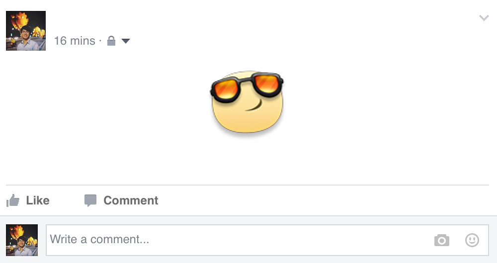 Cách đăng status trên Facebook với Sticker