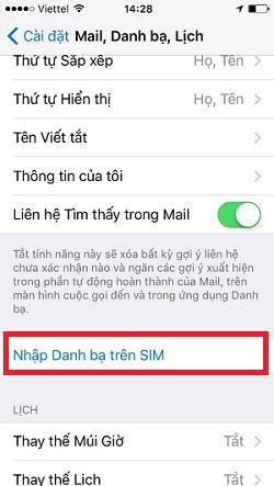 Sao chuyển danh bạ từ sim vào iPhone Cách sao chép danh bạ từ sim vào iPhone