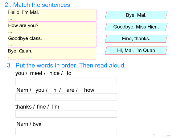 Bài tập Tiếng Anh lớp 3
