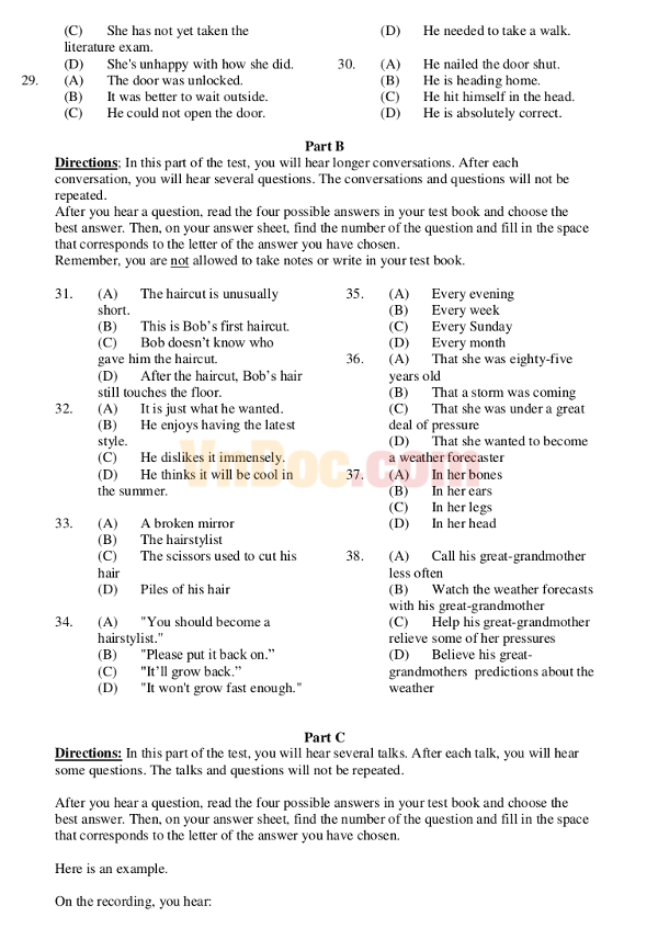 Đề thi chứng chỉ b1 châu âu