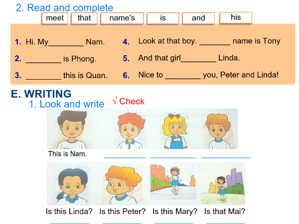 Bài tập hè Tiếng Anh vào lớp 4