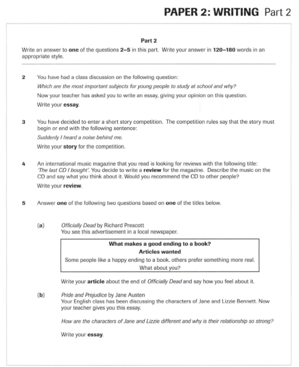 Dạng đề thi nói và viết ôn thi Tiếng anh B1,B2 Châu Âu Đề thi B2-Khung Châu Âu có đáp án